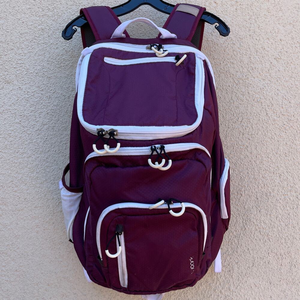 Embark Purple White Jar Top Backpack Laptop Sleeve